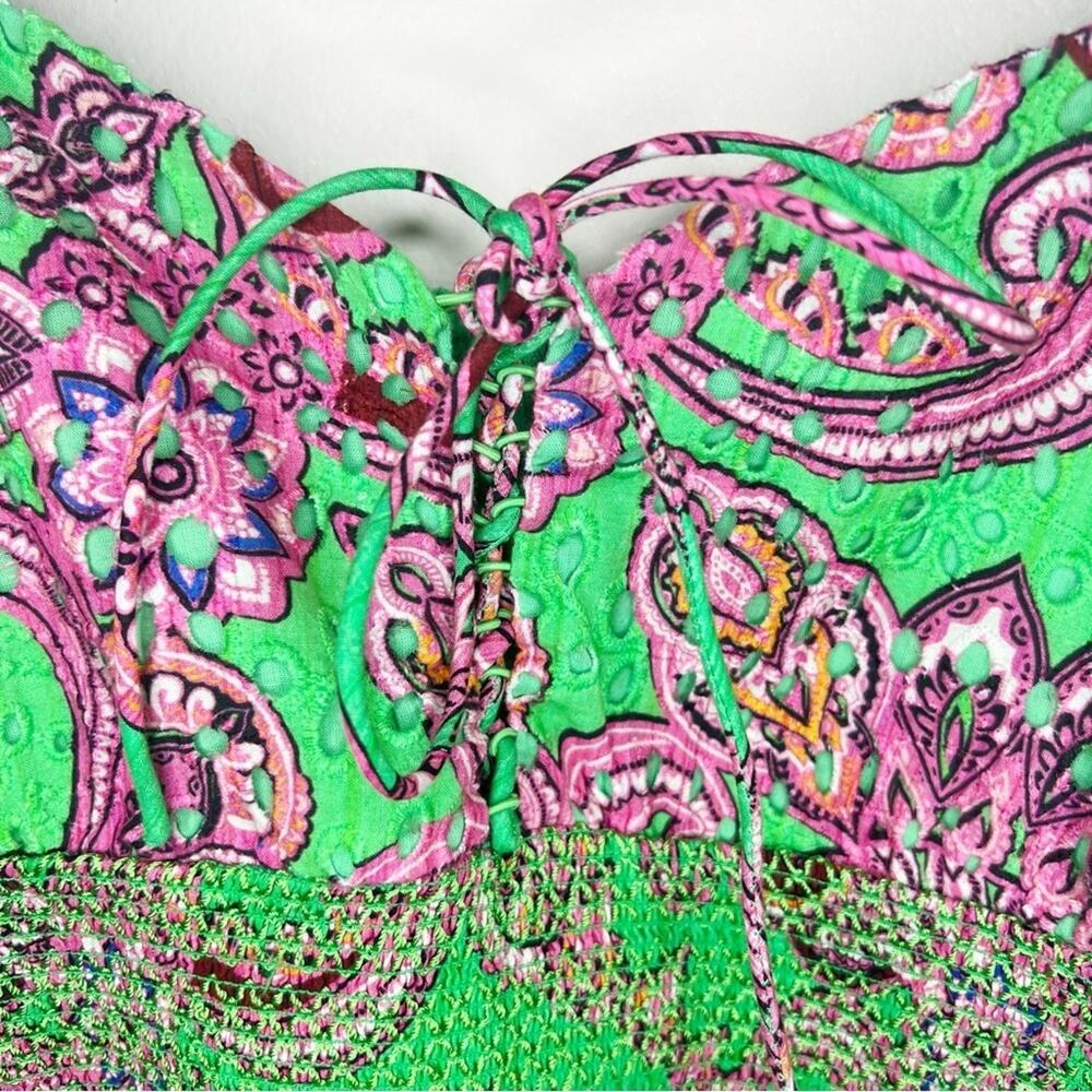 Alice + Olivia SET Jia tiered skirt & Crawford smocked Crop Top Size XS / 2 - Picture 8 of 15